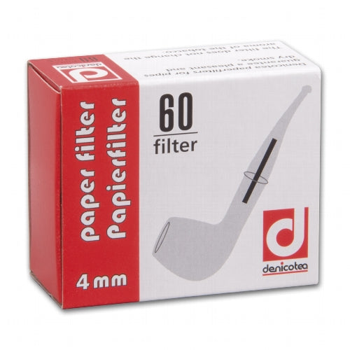 Pfeifenfilter DENICOTEA 4 mm 60 Stück