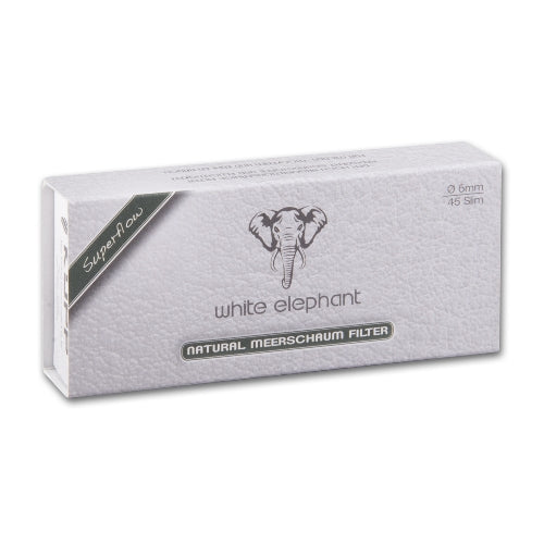 Pfeifenfilter WHITE ELEPHANT Superflow Naturmeerschaum 6 mm 45 Stück